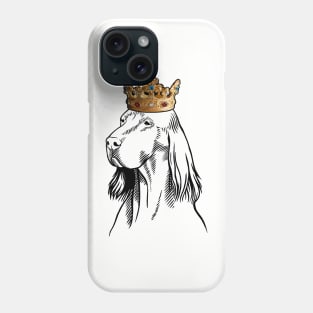 English Setter Dog King Queen Wearing Crown Phone Case