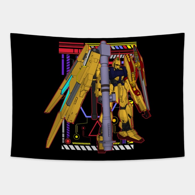 The MSN-00100 (MSN-100, MSN-001) Hyaku Shiki Tapestry by gblackid