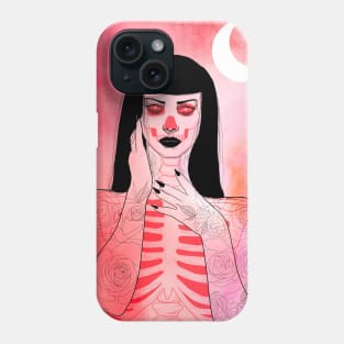 Adri Psycho Doll- Red skull girl Phone Case