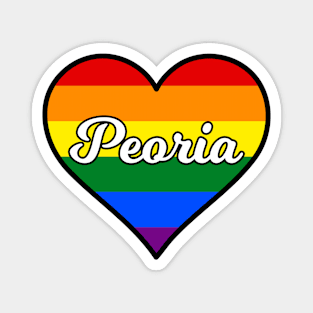 Peoria Illinois Gay Pride Heart Magnet