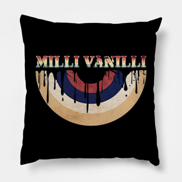 Melted Vinyl - Milli Vanilli Pillow by FUTURE SUSAN