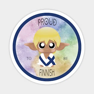 Proud to be Finnish (Sleepy Forest Creatures) Magnet