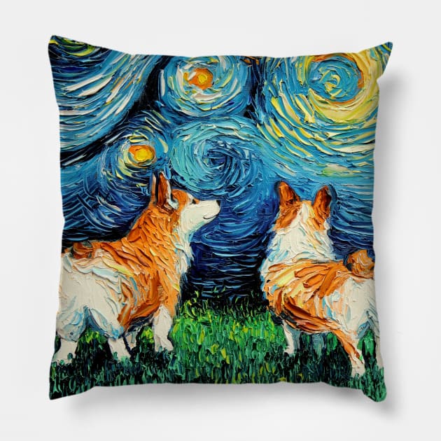 Corgi Night Pillow by sagittariusgallery