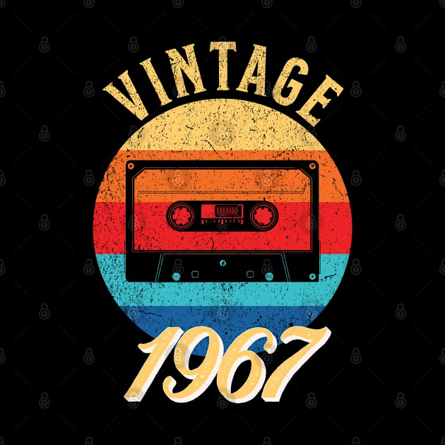 Vintage Year Since 1967 | Cassette | 55th Birthday Gift by jiromie