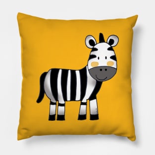 cute zebra cartoon Pillow