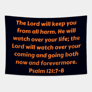 Bible Verse Psalm 121:7-8 Tapestry