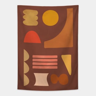 Colorful Modern Abstract Shapes 3 Tapestry