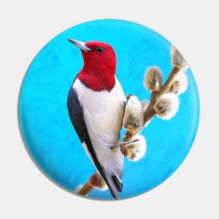 Red Headed Woodpecker Pin