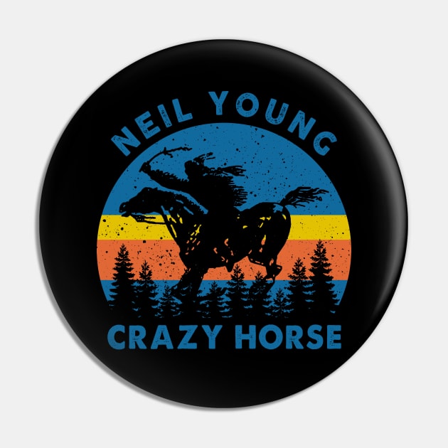 Crazy Horse Young Retro Pin by Symmetry Stunning Portrait