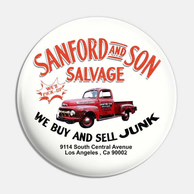 Sanford and Son Salvage Worn Truck Pin by Alema Art