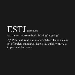 ESTJ Personality (Dictionary Style) Dark T-Shirt