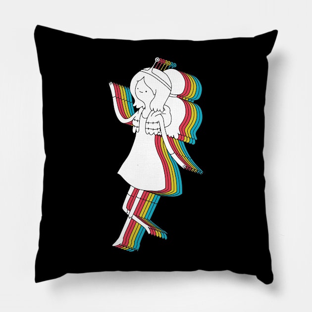 Princess Bubblegum Retro Pillow by kvothewordslinger