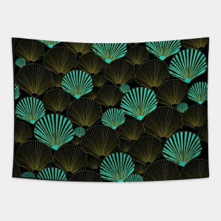 teal msea shells Tapestry