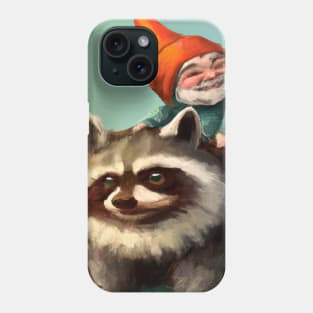 Garden Gnome Riding a Raccoon Phone Case