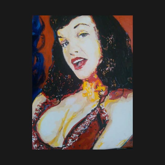 Bettie Page by Mike Nesloney Art