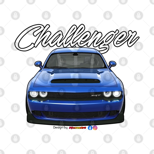 Challenger SRT Blue by pjesusart by PjesusArt