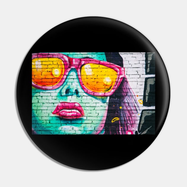 Woman portrait Pin by varwek