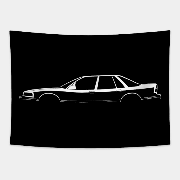 Oldsmobile Cutlass Supreme (1990) Silhouette Tapestry by Car-Silhouettes