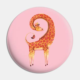 giraffe circle neck Pin