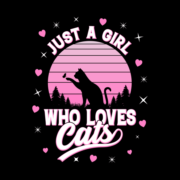 Just A Girl Who Loves Cats by Nifty T Shirts