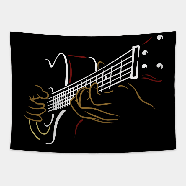 Playing Acoustic Guitar Tapestry by dokgo