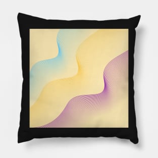 rainbow,the countless lines,Exquisite curved shape Pillow