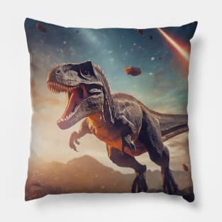 the extinction of the dinosaurs scene Pillow