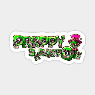 Preeppy Skeleton Grafitti Magnet