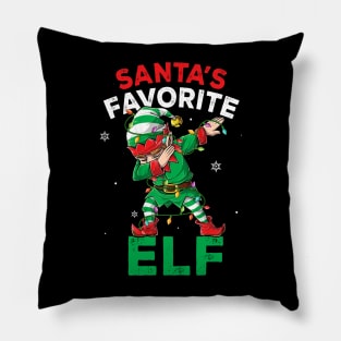 Funny Santa's Favorite Elf Squad Christmas Pajama Matching Pillow