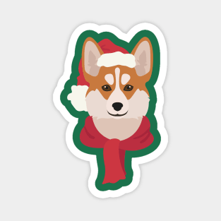 Christmas Pembroke Corgi Dog Face Magnet