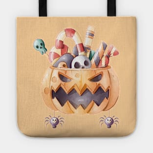 Creepy Pumpkin, Halloween Tote