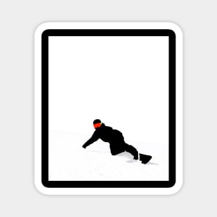 Minimalist snowboard art Magnet