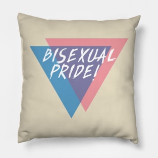 Vintage Bisexual Pride Pink Blue Purple Triangles Pillow