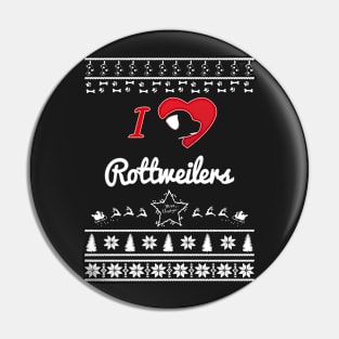 Merry Christmas ROTTWEILERS Pin