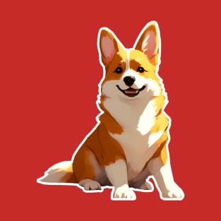 Dog Corgi Art T-Shirt