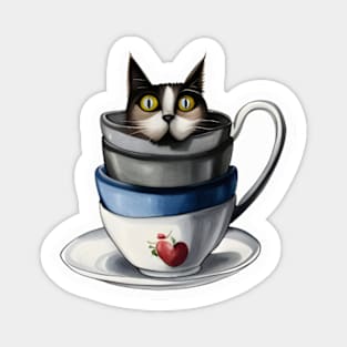 Kitten in a cup #003 Magnet