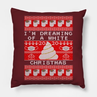 2020 White Christmas Sweater Pillow