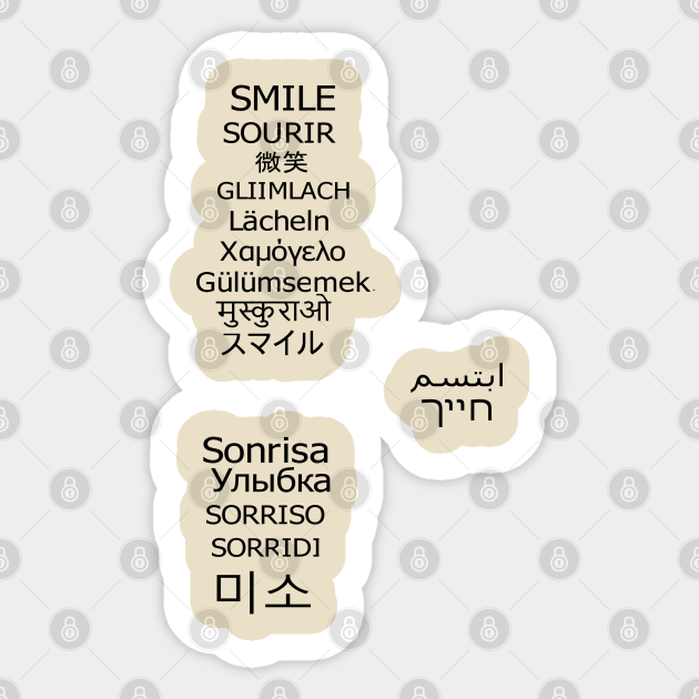 smile in different languages shirt