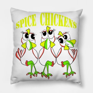 Lime Spice Chickens Pillow