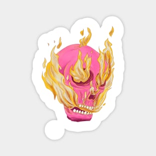 Skull in Fire Magenta version Magnet