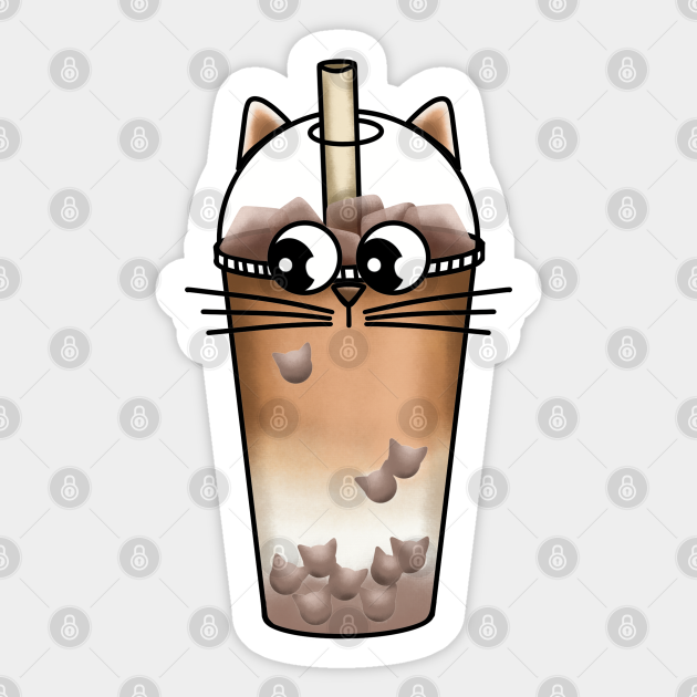 Boba Meow Tea - Boba Tea Lover - Sticker