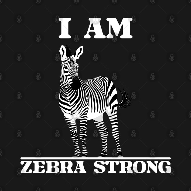 Ehlers Danlos Rare Disease Awareness I Am Zebra Strong by Jesabee Designs