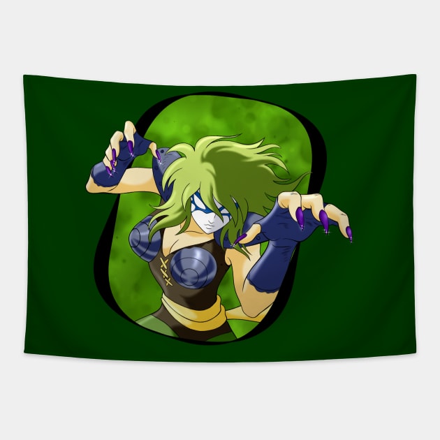 Saint Seiya - Ophiuchus Shaina Tapestry by Nykos