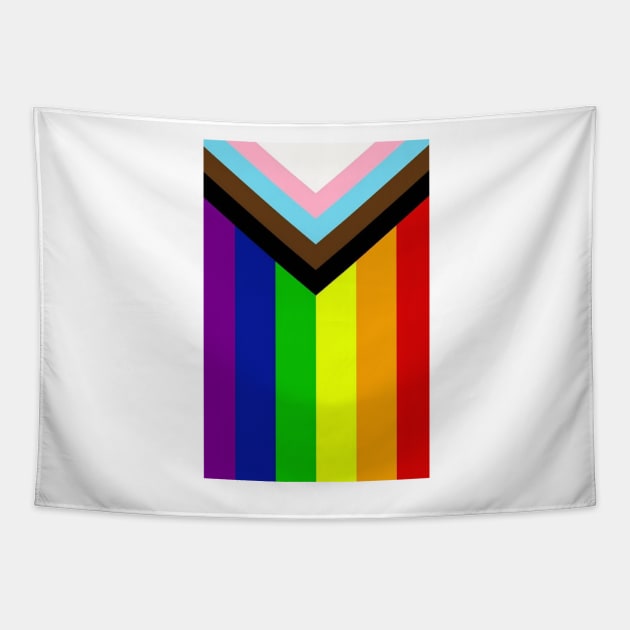 LGBTQ+ flag (vertical) Tapestry by diffrances