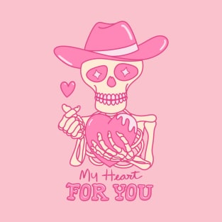 Valentine Skull My Heart For You T-Shirt, Valentine's T-Shirt, Love T-Shirt, Valentine's Gift T-Shirt