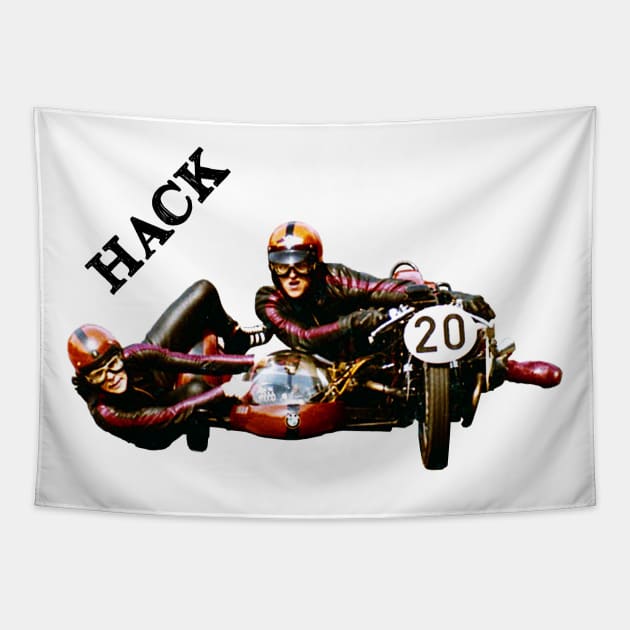 Hack Motorcycle Sidecar Racing Tapestry by TripleTreeAdv