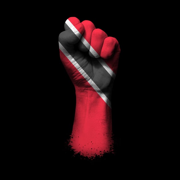 Flag of Trinidad and Tobago on a Raised Clenched Fist by jeffbartels