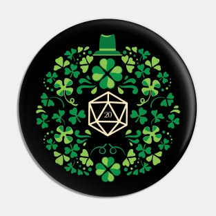 Saint Patrick's Lucky D20 Dice Pin