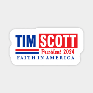 Tim Scott For President // President 2024 Magnet