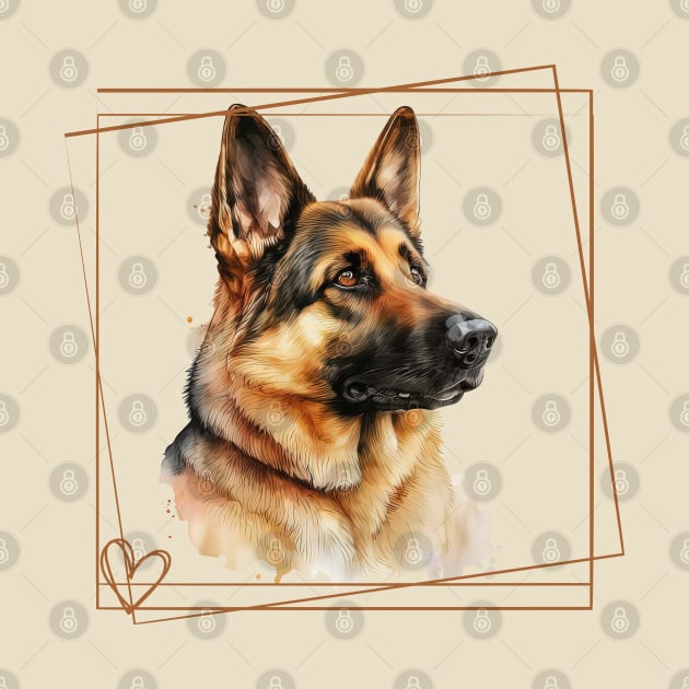 German Shepard Love by ThePawPrintShoppe